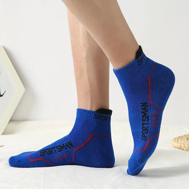 Cotton Polyester Blend Breathable Ankle Sports Socks
