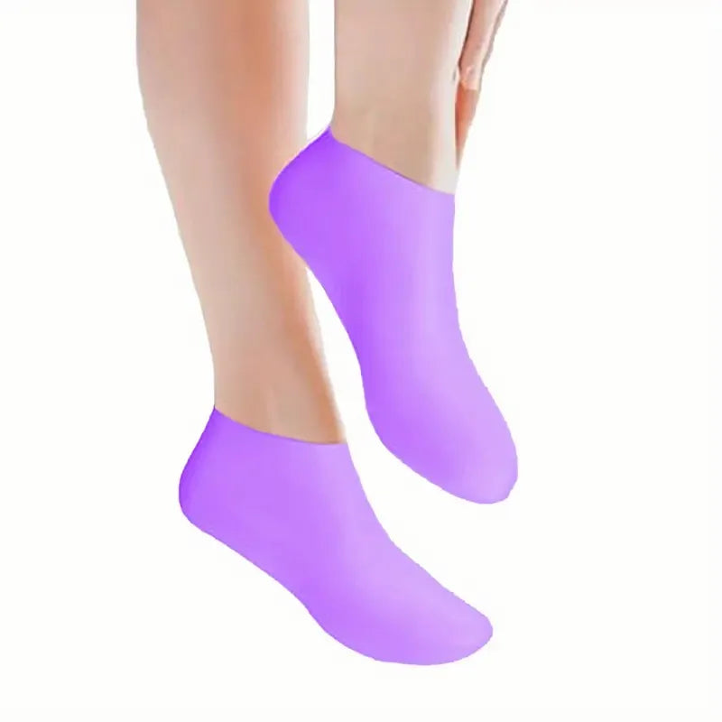 Silicone Moisturizing Socks for Dry Cracked Feet - 8