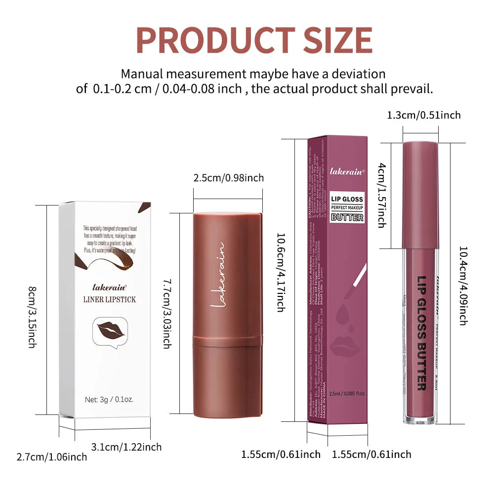 Water Lip Stain and Lip Gloss Butter Combo Set - 7