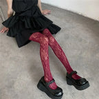 Floral Pattern Nylon Pantyhose Tights