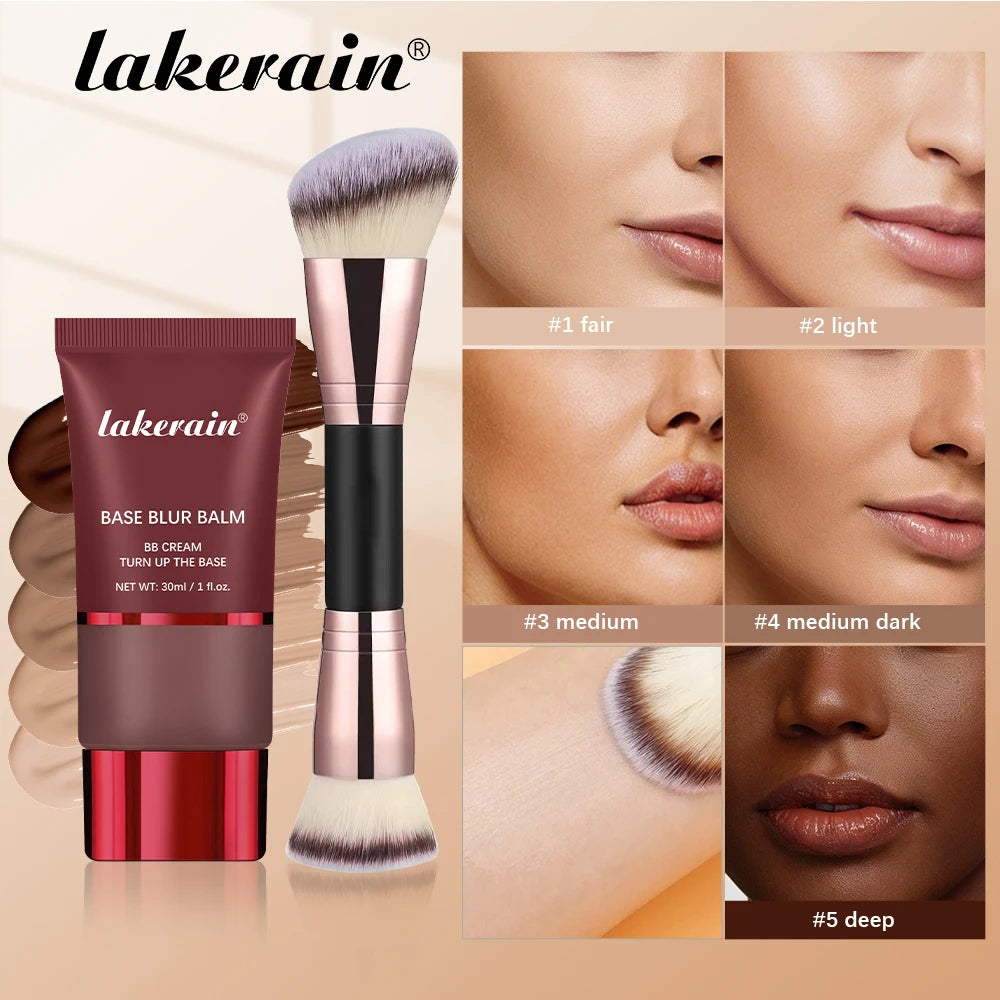 Liquid Foundation Balm and Dual Ended Applicator Brush