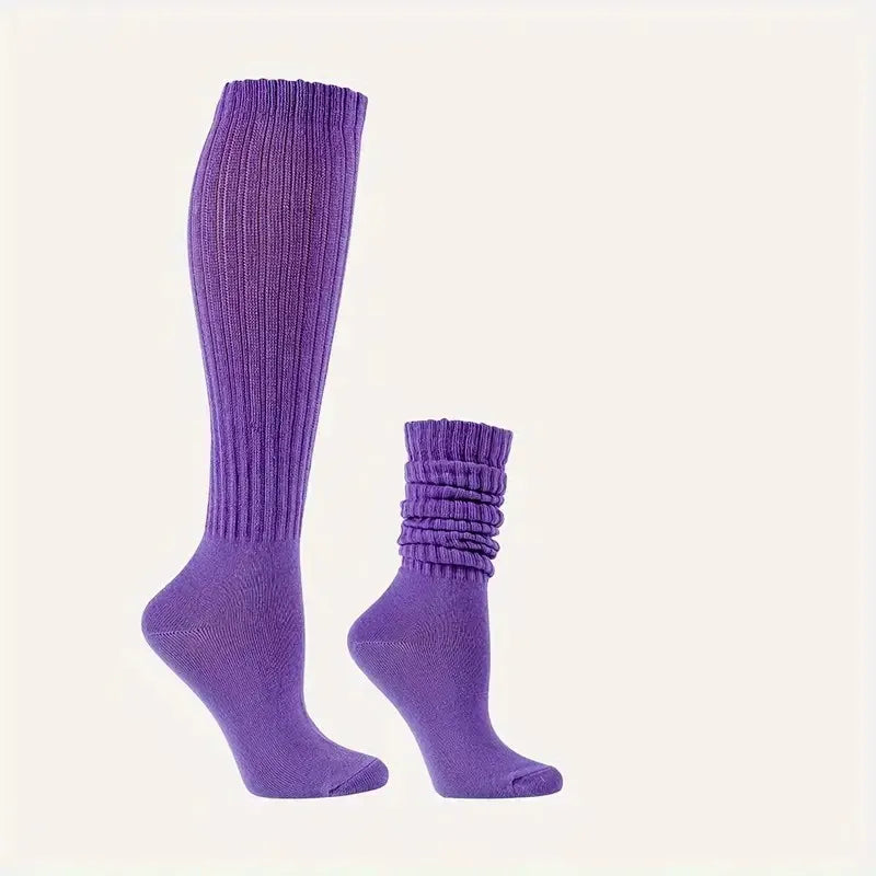 Polyester Elastane Knitted Calf Socks - 19