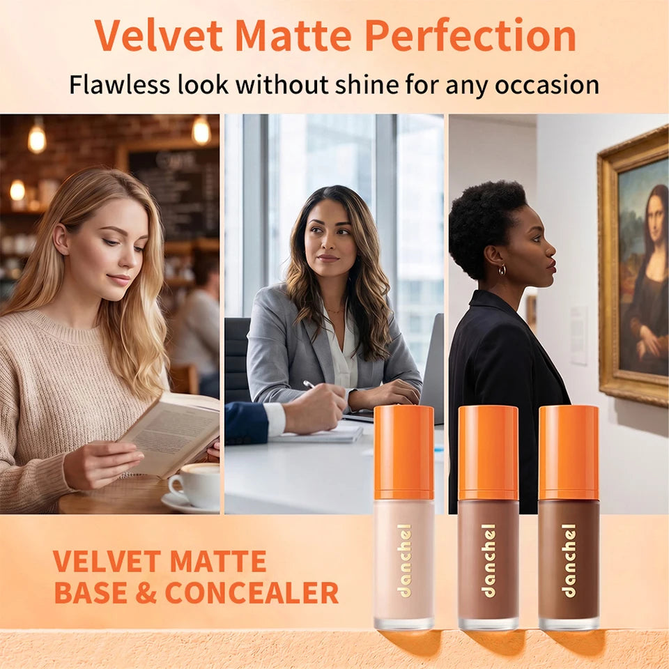 Liquid Foundation and Concealer Velvet Matte Finish