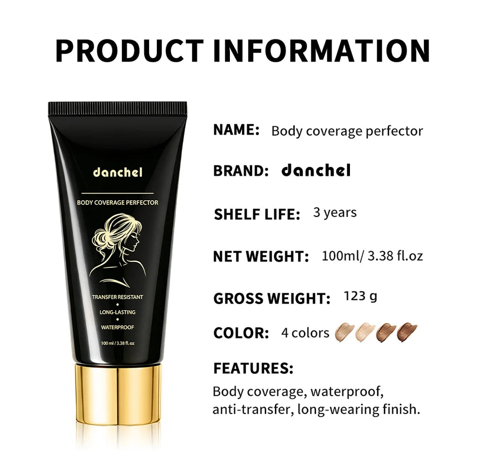Waterproof Full Coverage Body Concealer Cream for Scars and Tattoos