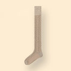 Wool Blend Knit Knee High Socks