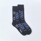 DNA Science Pattern Polyester Crew Socks