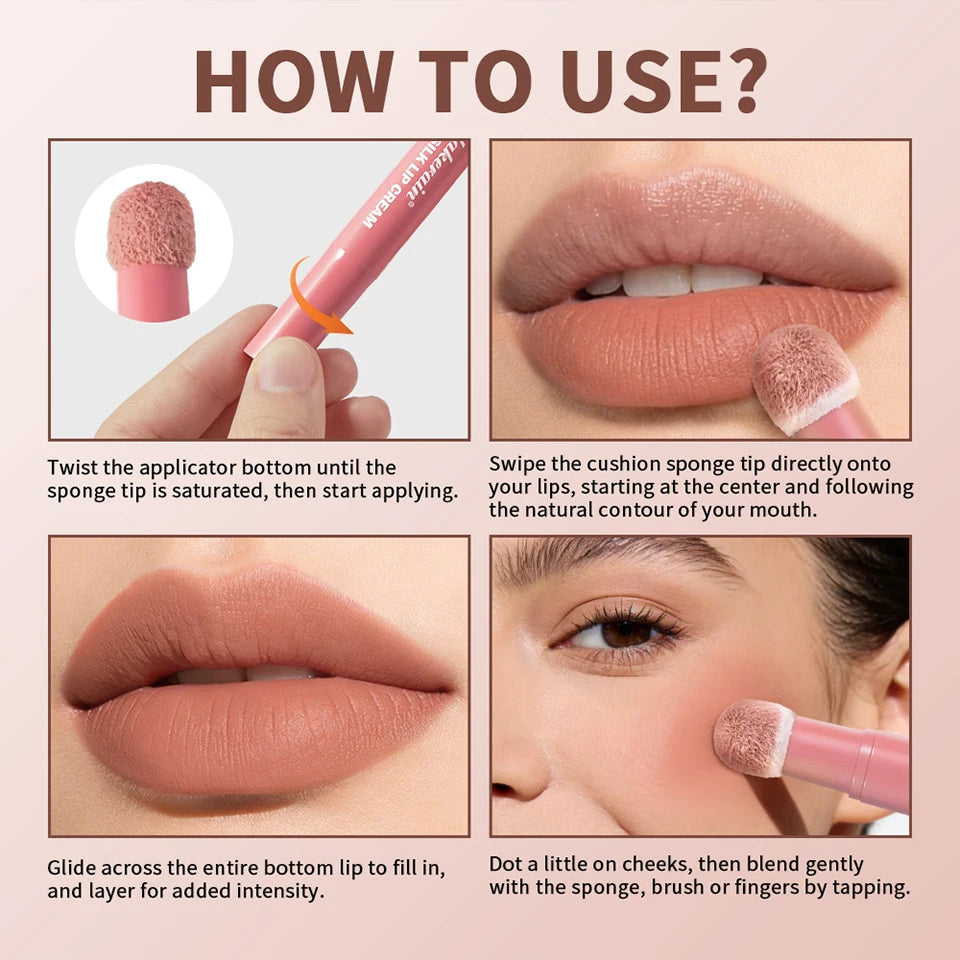 Matte Velvet Lip Cream and Blush Cushion