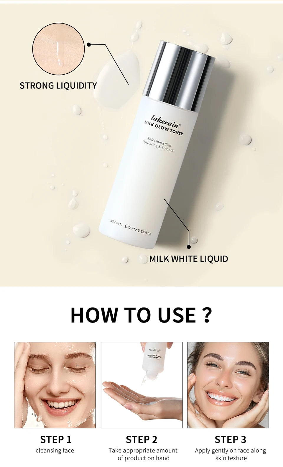Milk Extract Hydrating Face Toner 100ml