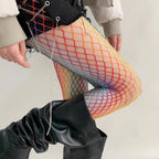 Rainbow Mesh Nylon Elastane Fishnet Tights