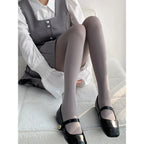 Elastane Nylon Opaque Footed Tights