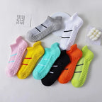 Polyester Elastane Striped Low Cut Sports Ankle Socks