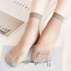 Nylon Elastane Breathable Anti Slip Women Boat Socks