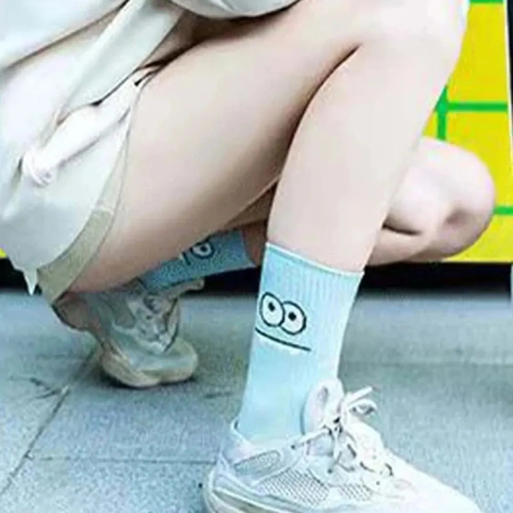 Polyester Blend Expression Print Crew Socks - 2
