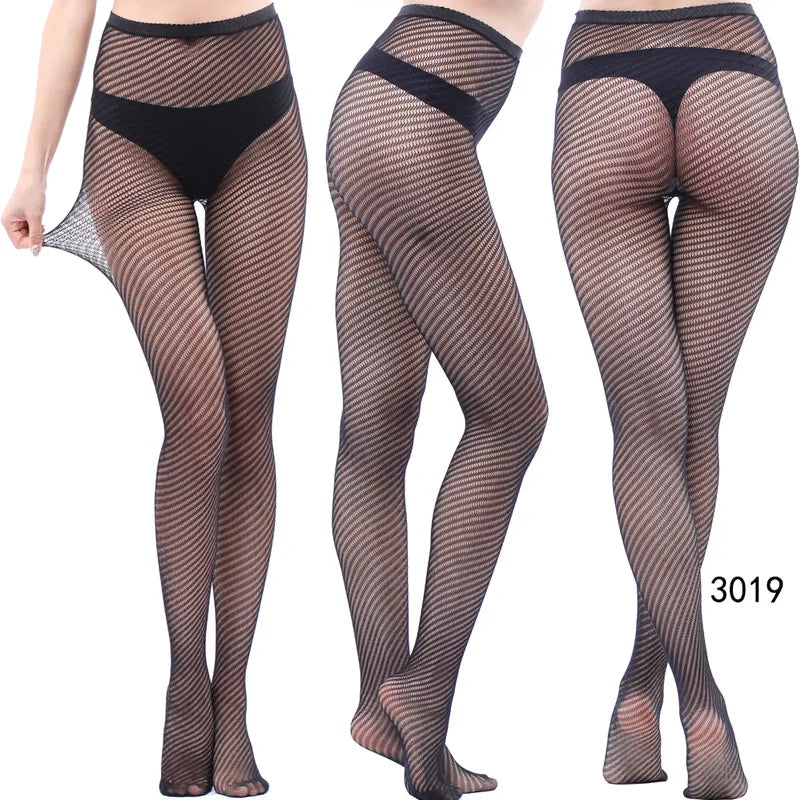 Nylon Spandex Jacquard Patterned Fishnet Pantyhose Tights - 13