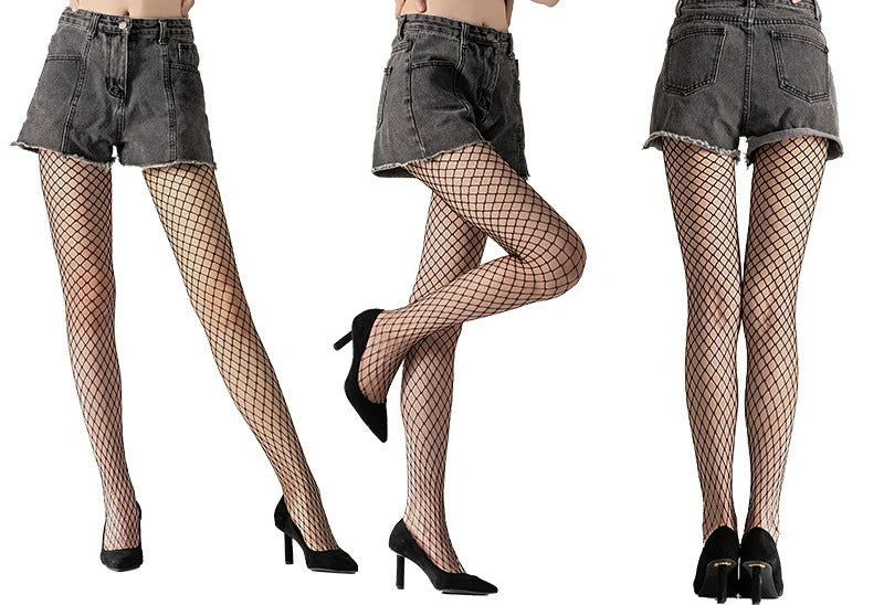 Nylon Elastane Fishnet Pantyhose Mesh Tights - 7