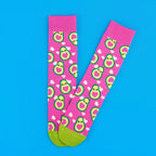 Cotton Blend Mid Calf Avocado Print Womens Socks