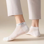 10 Pairs Mens Polyester Elastane Breathable Mesh Ankle Socks