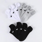 Polyester Elastane Low Cut Casual Heart Print Women Socks