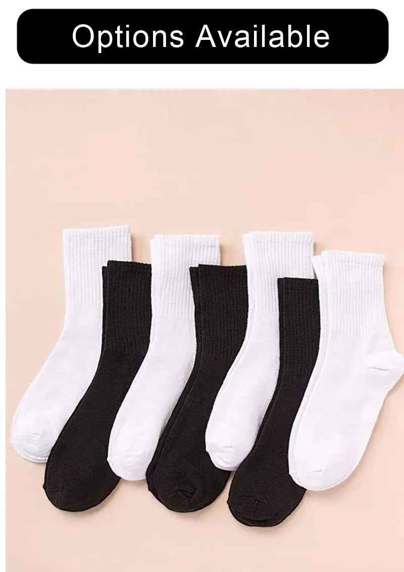 7 Pairs Polyester Elastane Mid Tube Casual Socks