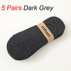 Cotton Low Cut Invisible Mens Ankle Socks 5 Pairs