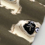 Polyester Blend Dog Pattern Crew Socks