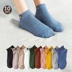 Polyester Elastane Teddy Bear Print Casual Ankle Socks for Women