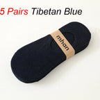 Cotton Low Cut Invisible Mens Ankle Socks 5 Pairs