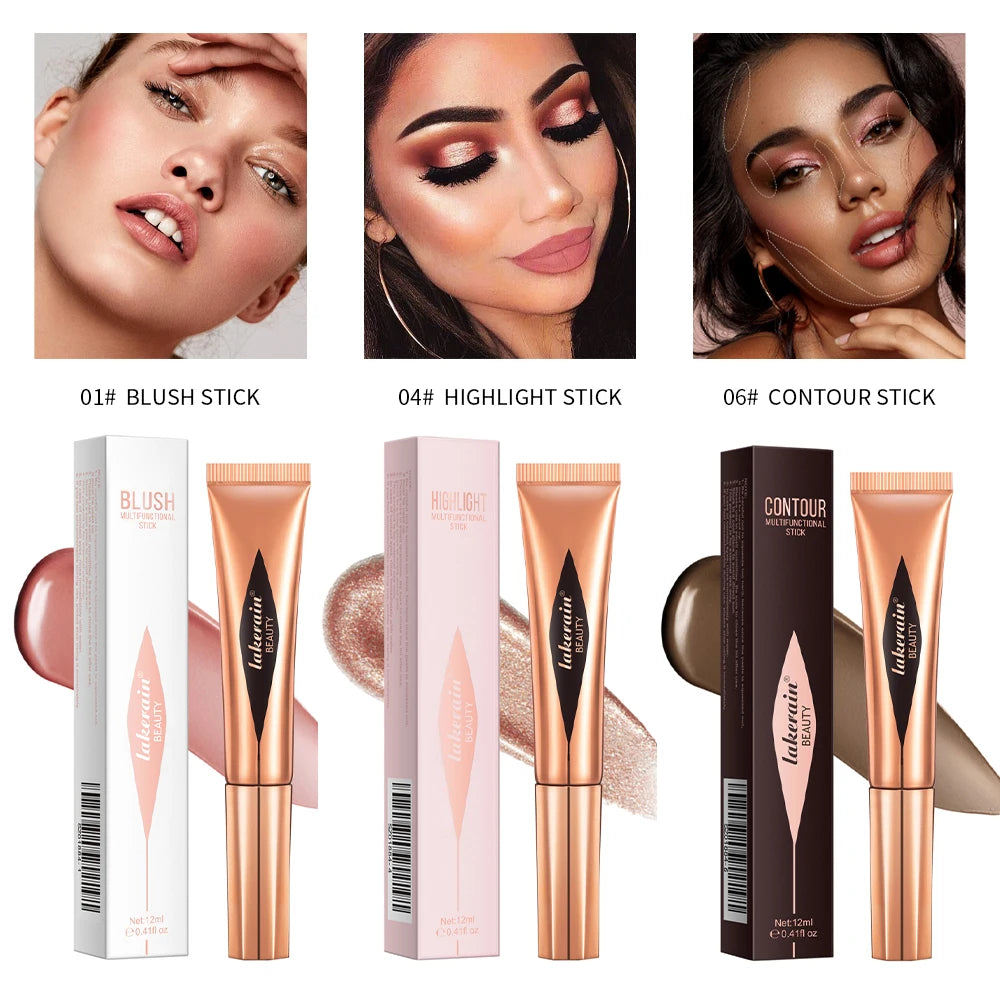 Liquid Face Contour Highlighter and Blush Wand Makeup Applicator