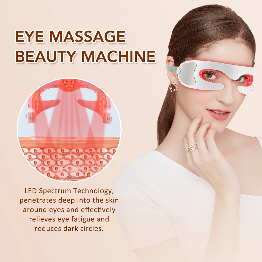 3D LED Red Light Vibration Eye Massager for Fatigue Relief