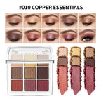 9 Shade Powder Eyeshadow Palette Matte And Glitter Makeup