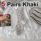Polyester Spandex Bow Pattern Mid Tube Breathable Casual Socks