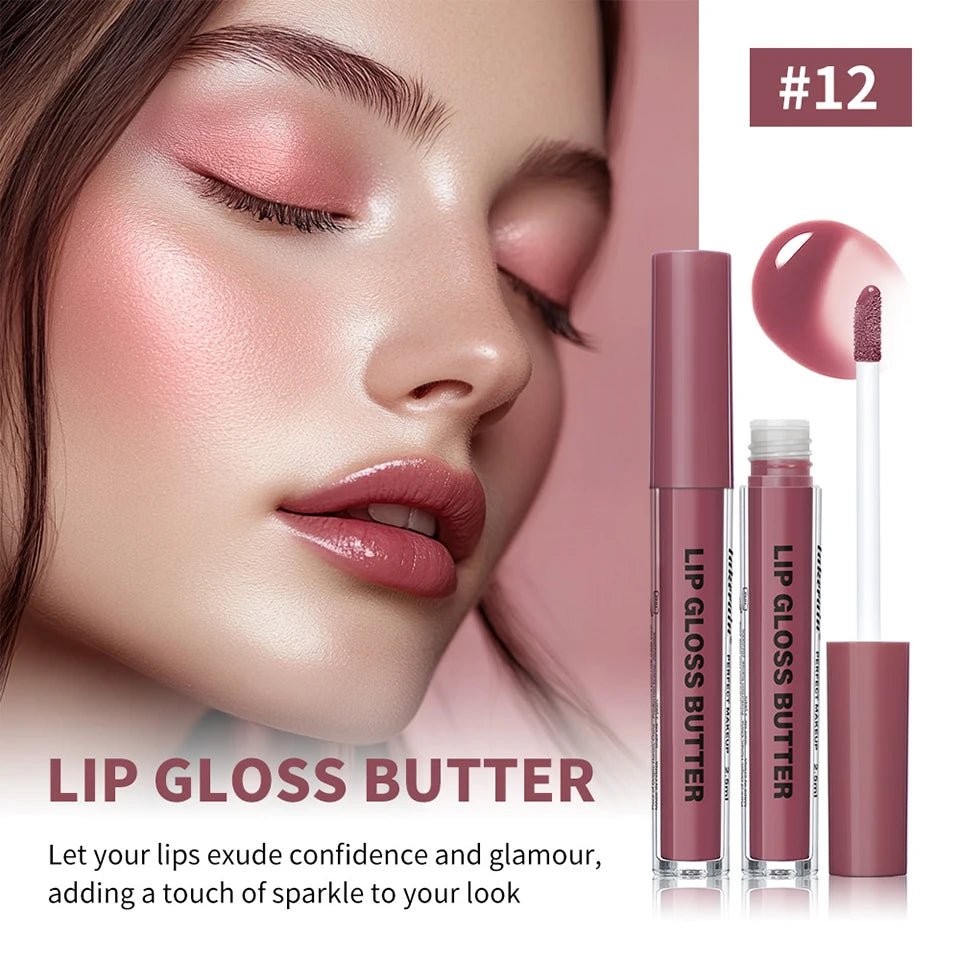 Moisturizing Liquid Lip Gloss Butter With High Shine Finish