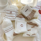 Polyester Blend Mid Tube Socks Women Casual Daily Wear