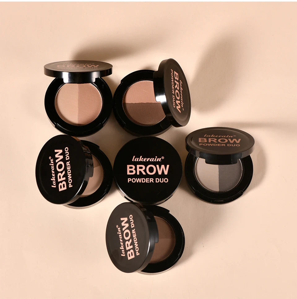 Dual Shade Eyebrow Powder Palette with Application Brush - 15