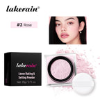 Matte Finish Loose Setting Powder Makeup With Puff