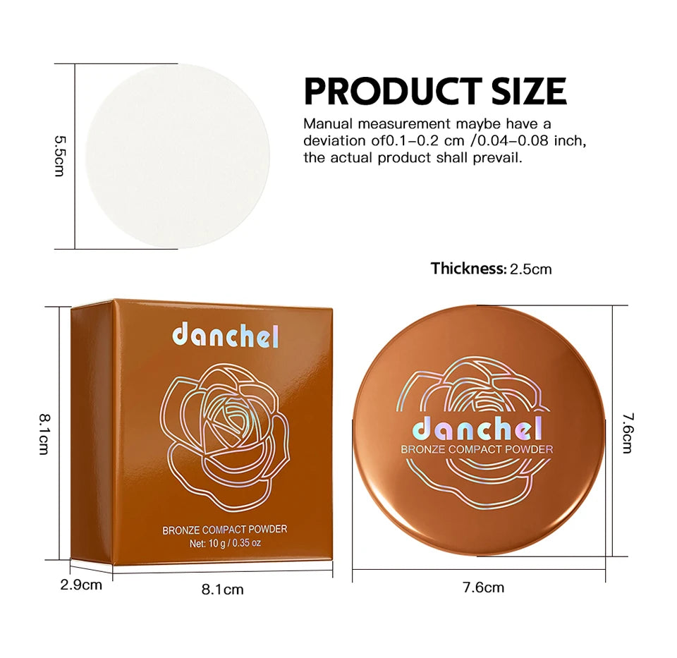 Matte Bronze Pressed Powder Face Contouring Makeup