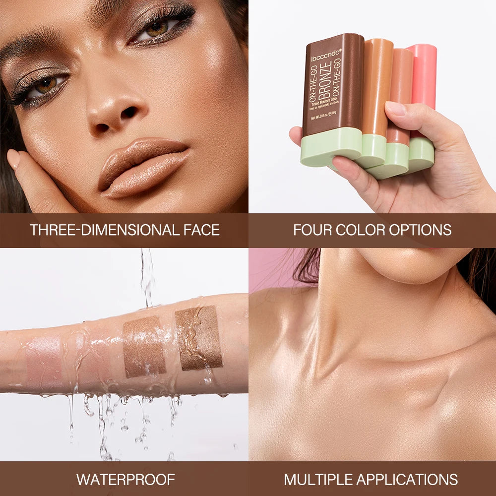 Cream Bronzer and Highlighter Multi Use Face and Body Makeup Stick - 5