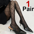 Polyester Elastane Diamond Patterned Women Tights