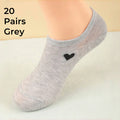 Polyester Elastane Low Cut No Show Heart Pattern Socks