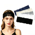 Floral Lace Elastic Headband for Women