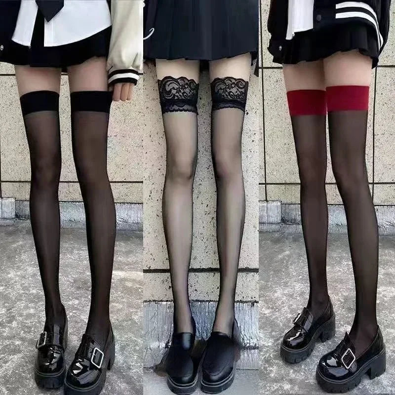 Nylon Thigh High Stockings For Women - 1