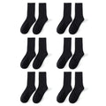 6 Pair Polyester Blend Crew Socks Set