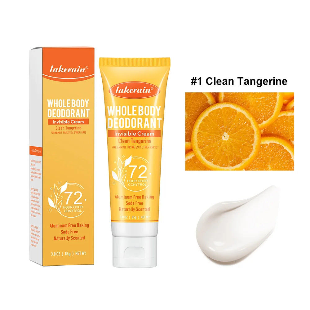 Invisible Body Deodorant Cream 72 Hour Odor Control