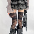 Nylon Floral Lace Thigh High Stockings