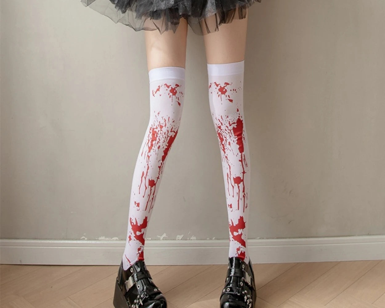 Nylon Knee High Novelty Halloween Stockings - 7