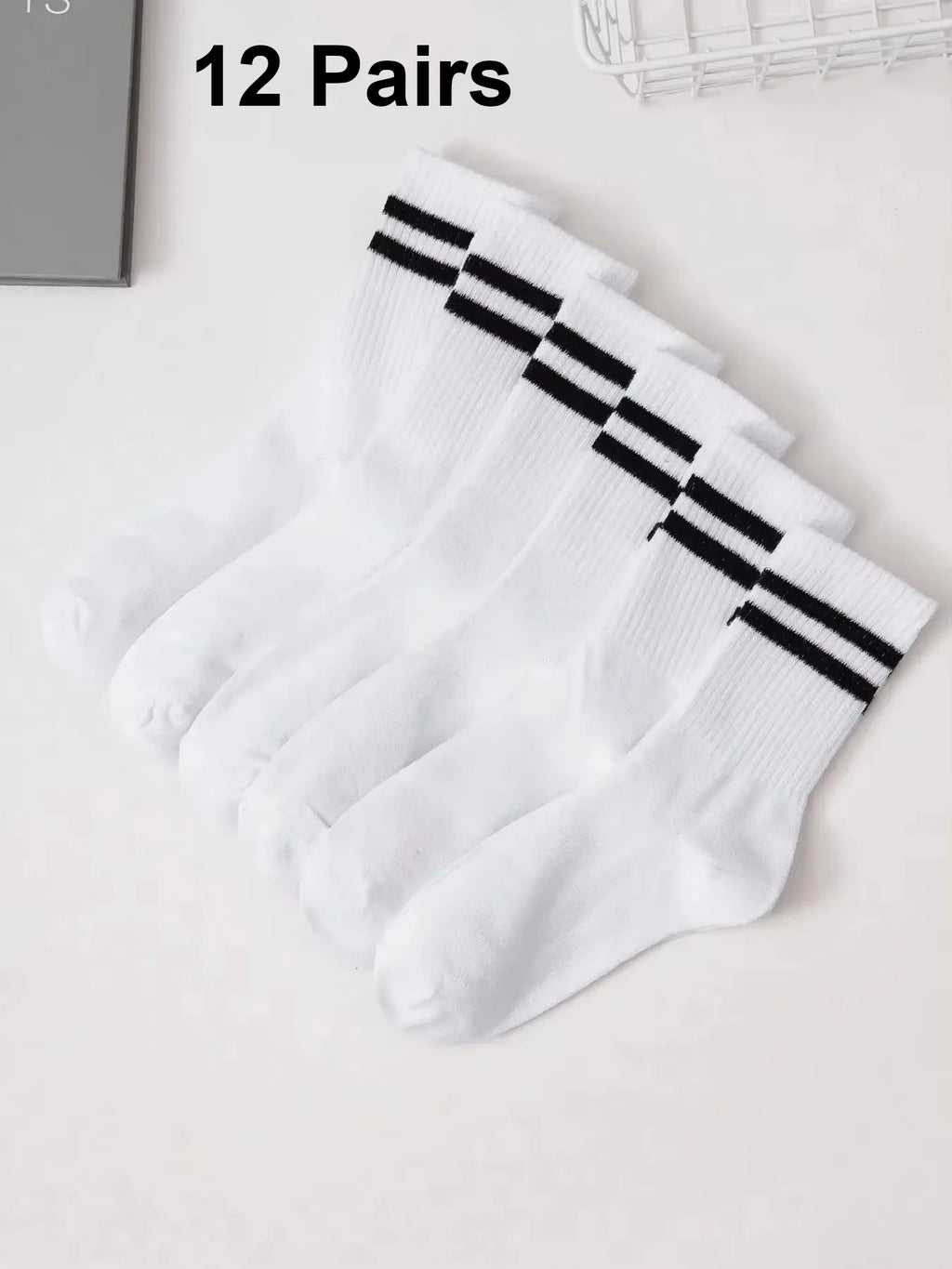 Polyester Elastane Crew Socks Set