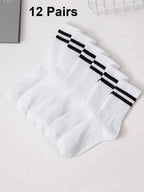 Polyester Elastane Crew Socks Set