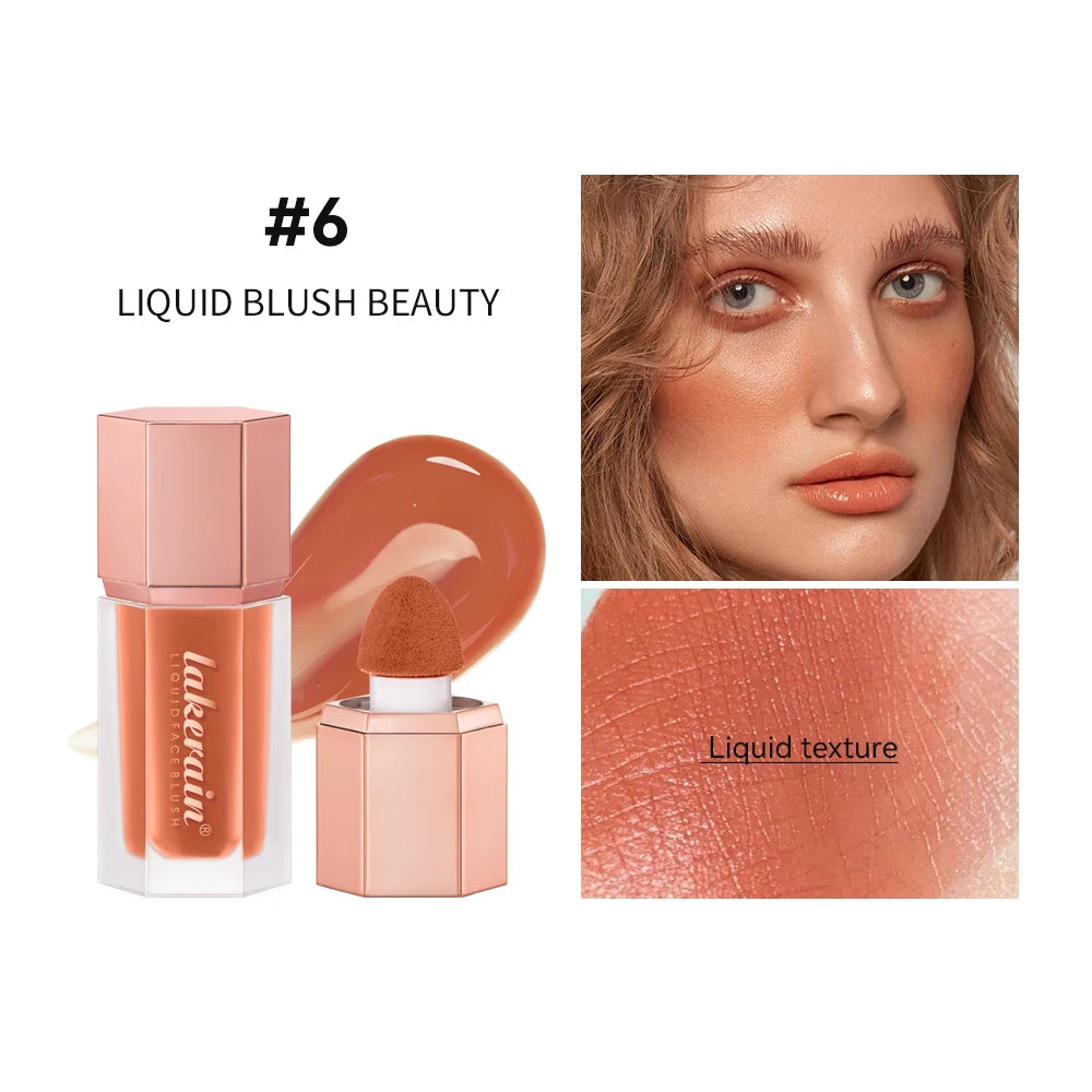 Waterproof Velvet Matte Liquid Blush with Mushroom Applicator