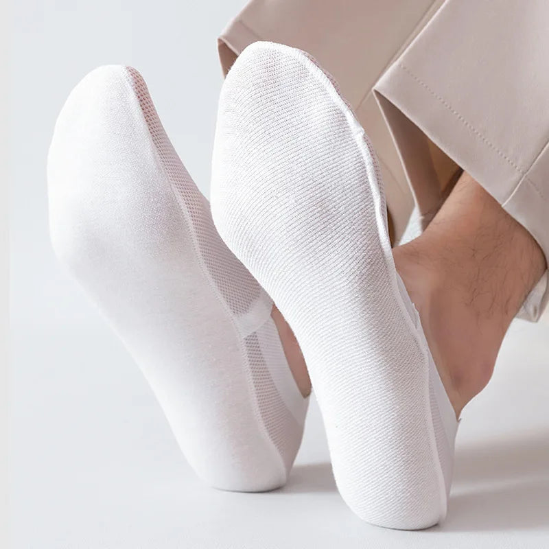 Men Cotton Blend Low Cut Invisible Socks