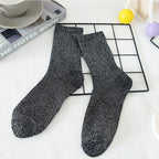 Metallic Knit Women Casual Socks